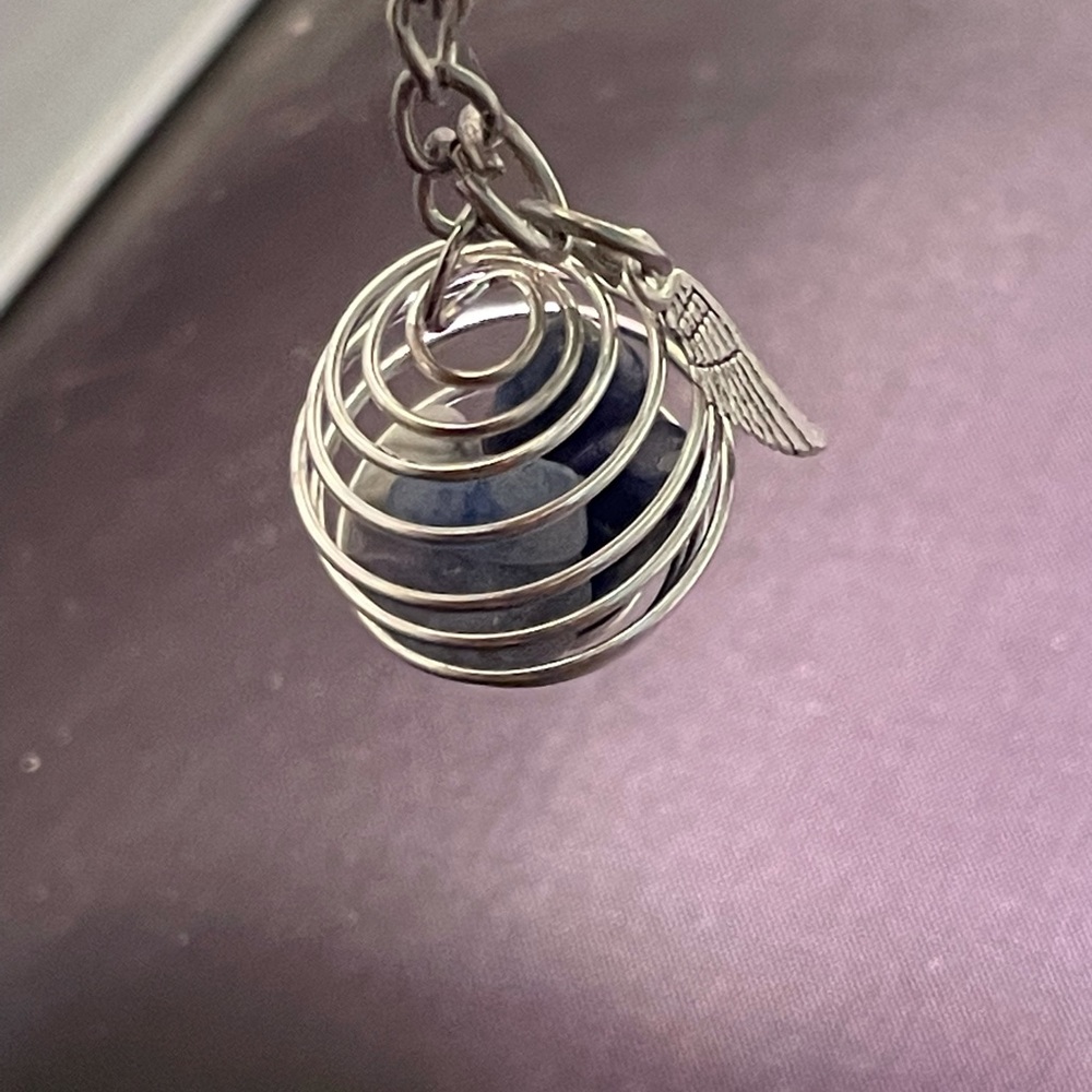 Gemstone caged keychain!